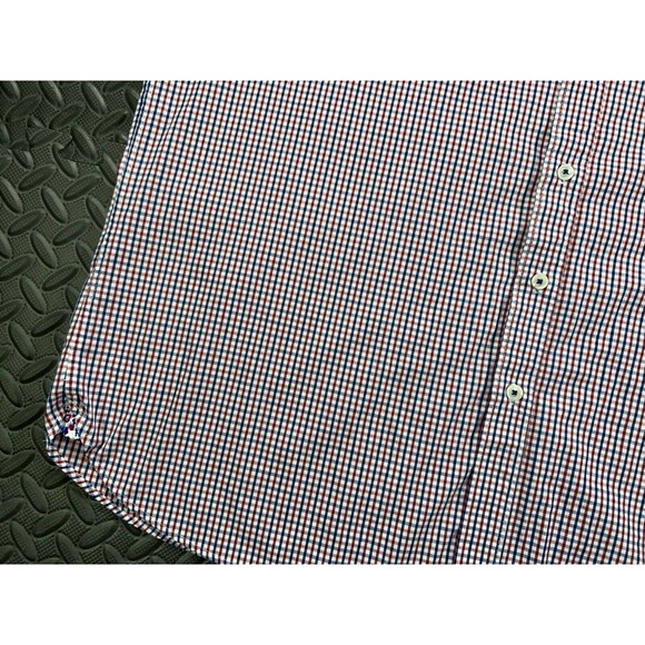 Society Of Threads Shirt Adult Extra Large Red Blue Button Up Short Sleeve Men's - Picture 7 of 12